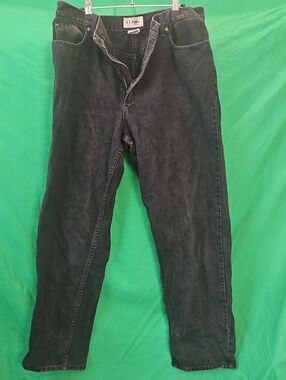 L.L. Bean Black Straight-Leg Jeans